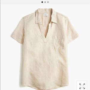 J.Crew Popover Linen Cotton Shirt